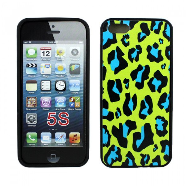 Wholesale Apple iPhone 5 5S Design Case (Green Leopard)